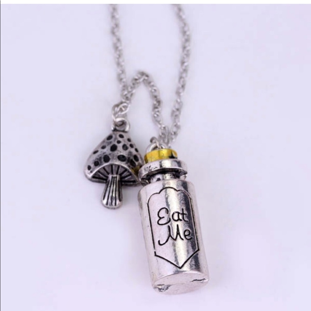 Alice in Wonderland Inspired “Eat Me” necklace